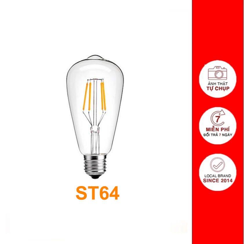 Bóng led edison ST64 - bóng đu đủ 4w | Shopee Việt Nam