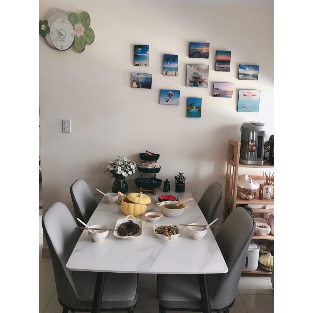 Bộ Bàn Ăn Ghế Monet Không Tay Nhập Khẩu Cao Cấp - YourHouse furniture