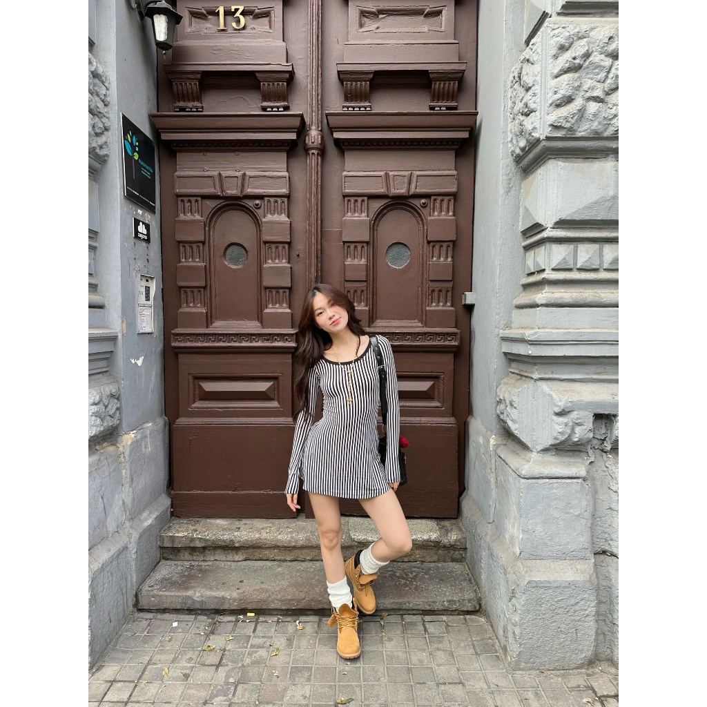 Ảnh làminapparel - STRIPED OPEN BACK MINI DRESS 4