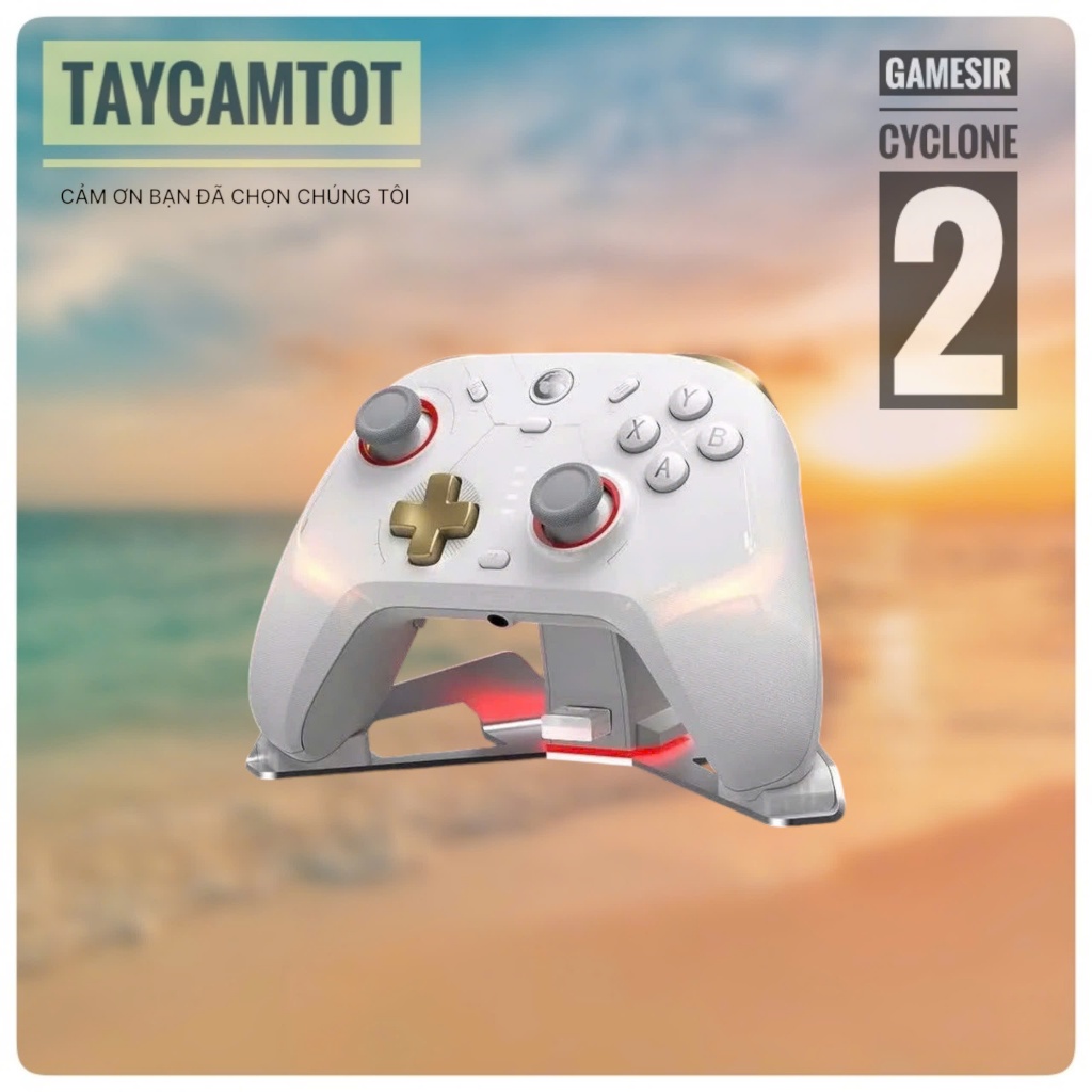 Gamesir Cyclone 2 TMR Tay cầm chơi game không dây Jack 3.5mm phím cơ 1000Hz Joystick