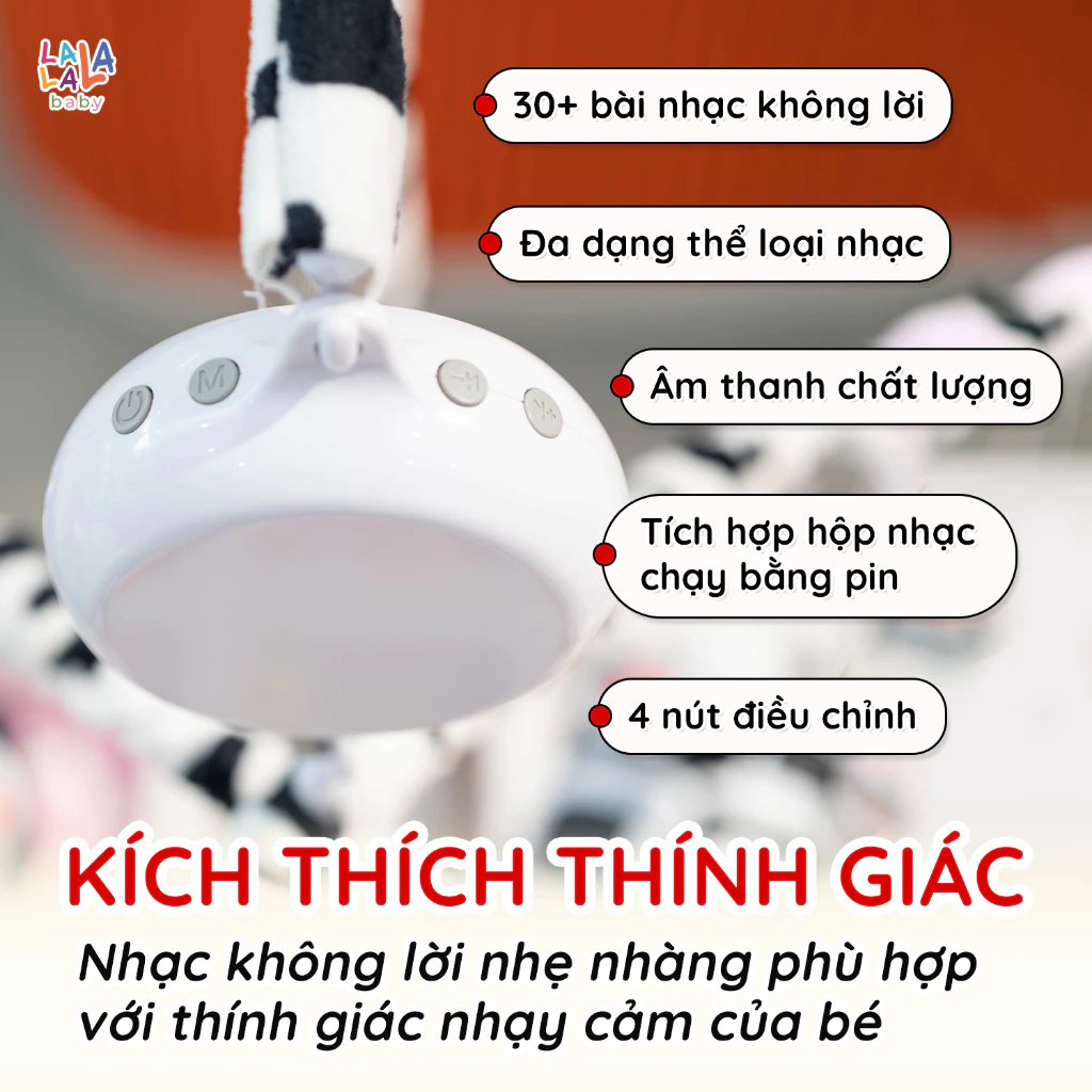 Ảnh Đồ Chơi Treo Cũi Phát Nhạc Lalababy 36 Bài Hát Tự Động Quay Cao Cấp Cho Bé Chính Hãng 2