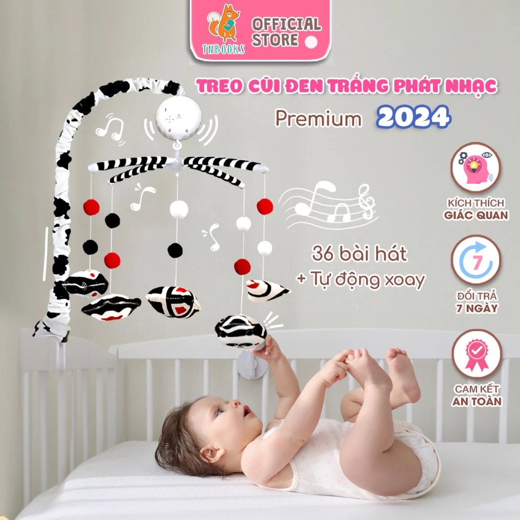 Ảnh Đồ Chơi Treo Cũi Phát Nhạc Lalababy 36 Bài Hát Tự Động Quay Cao Cấp Cho Bé Chính Hãng 1