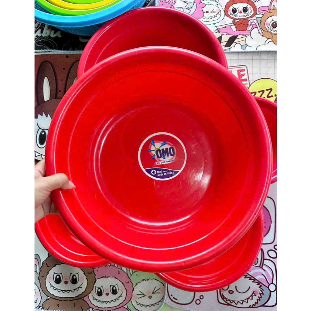 Combo 5 cái thau nhựa omo kích thước 25- 30-32-36-49cm quý khách vui lòng xem thông tin sản phẩm size số giúp shop