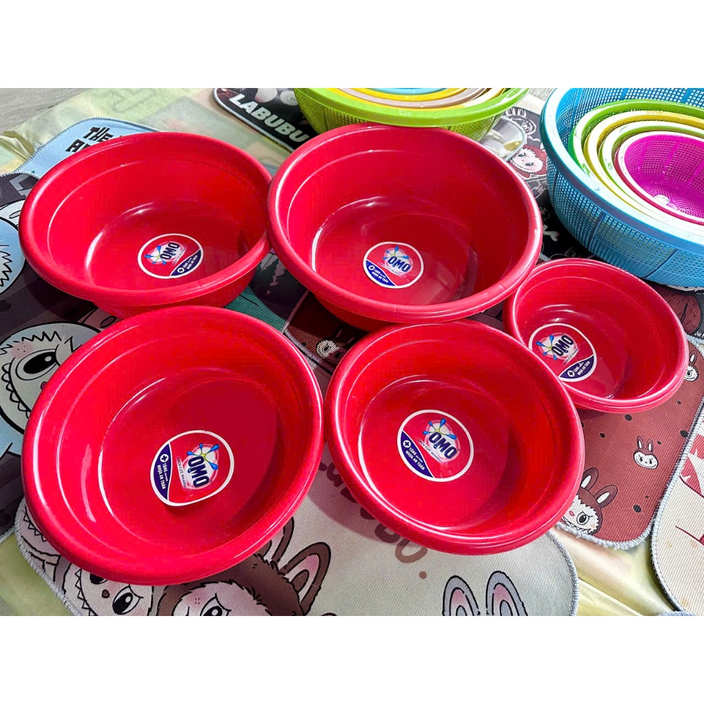 Combo 5 cái thau nhựa omo kích thước 25- 30-32-36-49cm quý khách vui lòng xem thông tin sản phẩm size số giúp shop