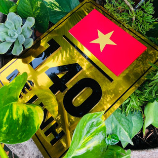 BẢNG SỐ NHÀ  IN HÌNH LÁ CỜ VIỆT NAM. in uv công nghệ cao,ngoài trời sang trọng