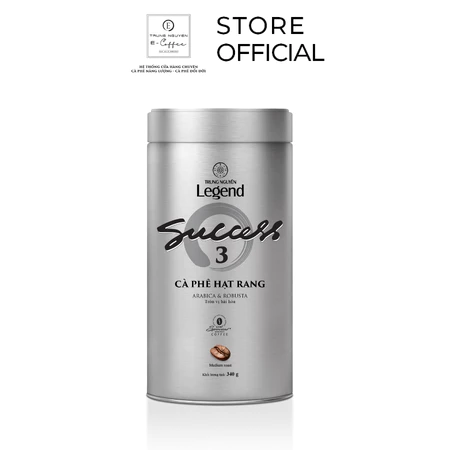 Cà Phê Hạt Mộc Trung Nguyên Legend Success 3 – Lon 340g – Hương Vị Espresso Sáng Tạo, Vị Êm Hơi Đắng