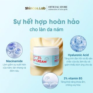KEM NÁM THUẦN CHAY NGÀY ĐÊM – TRẮNG DA – MỜ THÂM 2 TRONG 1 SHINCOS.LAB HYALURONIC ACID B5 3% DAY AND NIGHT CREAM