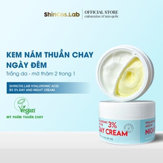 KEM NÁM THUẦN CHAY NGÀY ĐÊM – TRẮNG DA – MỜ THÂM 2 TRONG 1 SHINCOS.LAB HYALURONIC ACID B5 3% DAY AND NIGHT CREAM