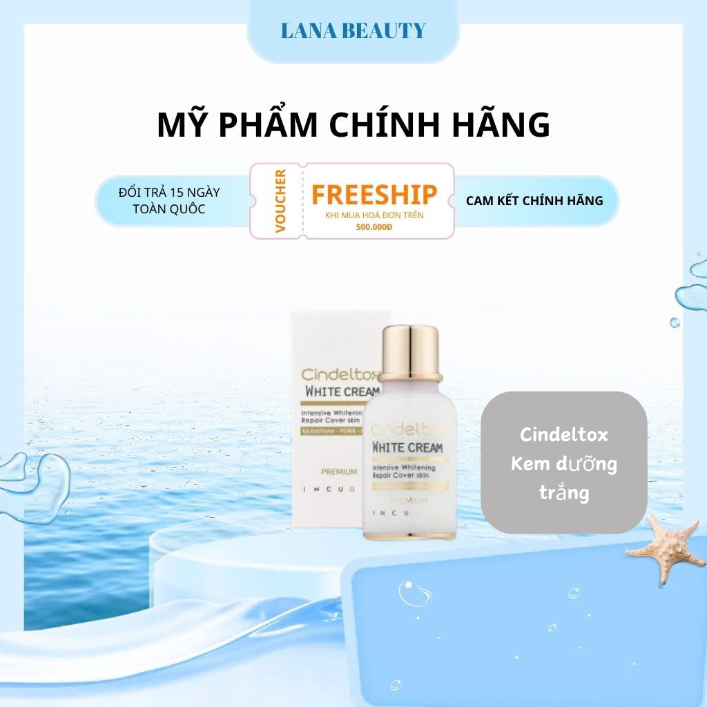Crème éclaircissante INCUGEN Cindeltox 50 Ml - Glutathion, Acide Thioctique, Vitamine C, Made In Corée