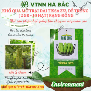 Hạt giống Khổ Qua Mỡ Trái Dài Rado 373 (2gram~10 hạt) chịu nhiệt tốt, trồng quanh năm, năng suất cao