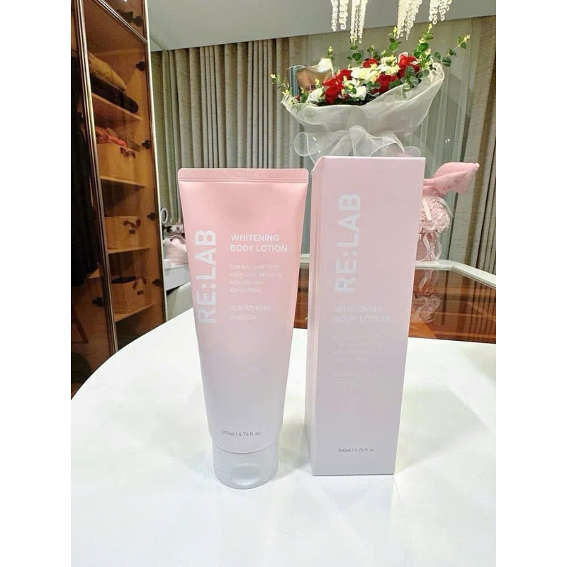 Kem body Re:lab whitening body lotion 200ml - hạn 2028 Hàn Quốc kem body relab  IS80