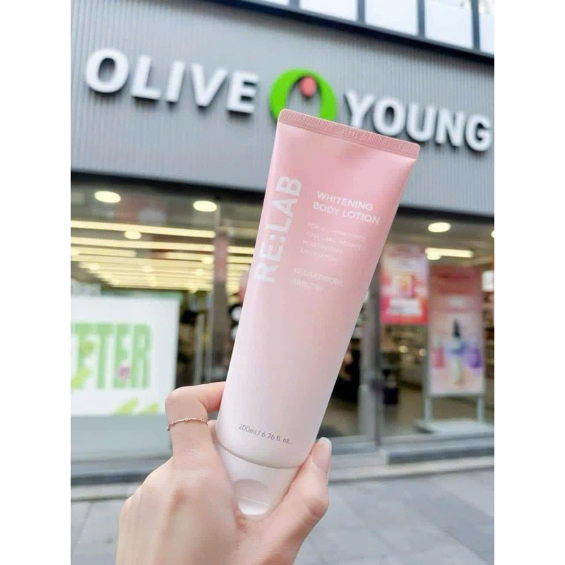 Kem body Re:lab whitening body lotion 200ml - hạn 2028 Hàn Quốc kem body relab  IS80
