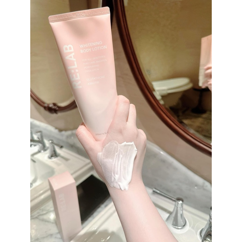 Kem body Re:lab whitening body lotion 200ml - hạn 2028 Hàn Quốc kem body relab  IS80