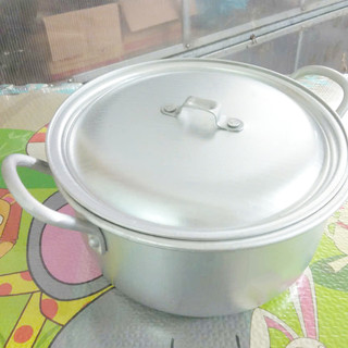 Xoong nồi nhôm vành mini nấu canh, kho cá kích thước 20cm