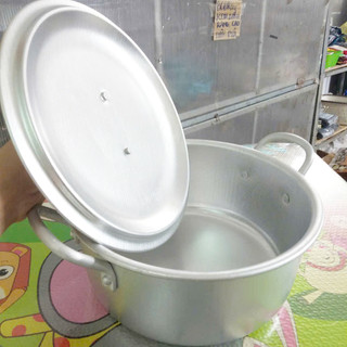 Xoong nồi nhôm vành mini nấu canh, kho cá kích thước 20cm