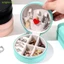 HỘP ĐƯNHJ TRANG SỨC VUÔNG, Hộp Đựng Trang Sức Bằng Vải Nhung Có Dây Khóa Kéo Tiện Dụng Khi Đi Du Lịch KT 10x10x5CM