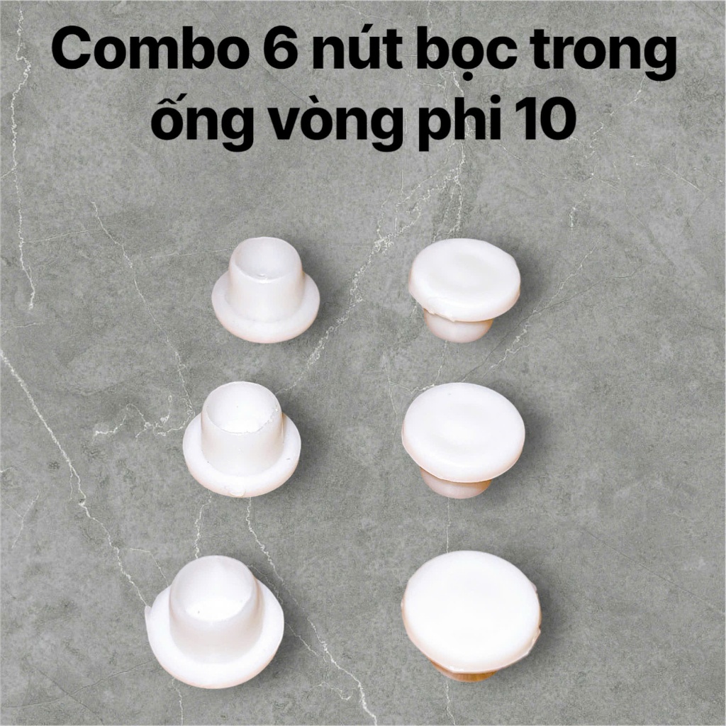 [ 6 NÚT VÒNG ] 6 Nút Bịt Ống Vòng Bảo Hiểm Bằng Nhựa,  bịt trong ống sắt, nút nhựa