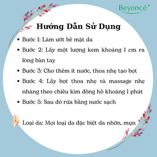 Sữa rửa mặt kiềm dầu, ngừa mụn, làm sạch sâu Beyoncé