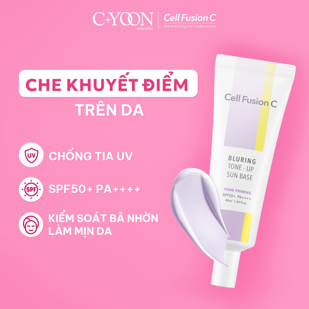 Ảnh Kem chống nắng nâng tone tím Cell Fusion C Blurring Tone-Up Sun Base SPF50+ PA++++ 40ml che khuyết điểm, mờ lỗ chân lông 2