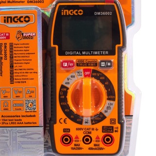 ĐỒ NGHỀ INGCO Đồng hồ vạn năng  kỹ thuật số 600V- 4000 số đếm DM36002