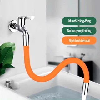 VÒI NỐI ỐNG NƯỚC,  Ống nối vòi nước xoay 720 độ tiện lợi, vòi nối dài vòi nước Lõi Đồng - MA:048VOINOIONG