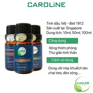 Tinh dầu thiên nhiên Caroline 10ml | Tự chọn mùi | Có kiểm nghiệm COA | Nhập khẩu Mỹ