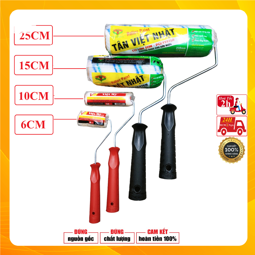 Cây lăn 25cm sơn nước, con lăn sơn dầu, rulo lăn keo... | Shopee Việt Nam
