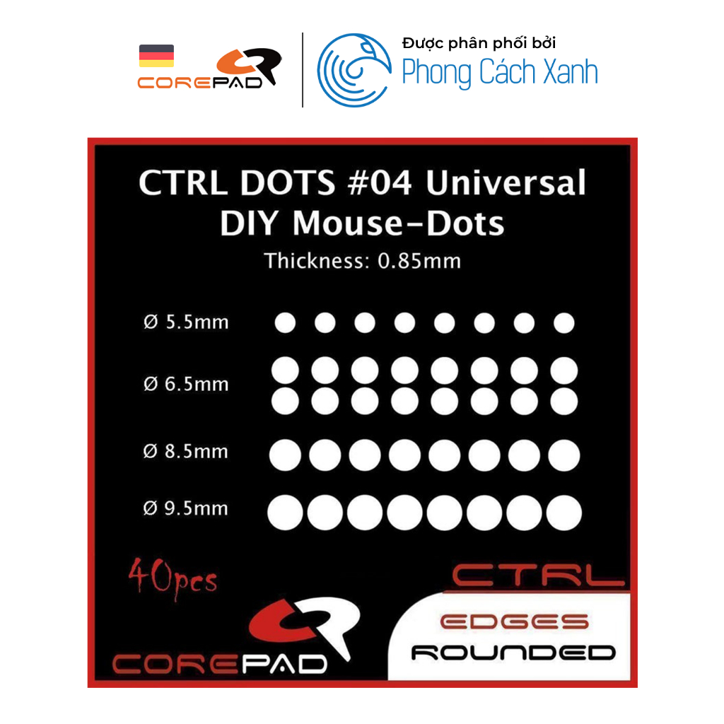 Feet chuột PTFE Corepad CTRL DOTS #04 Universal DIY Mouse-Dots [Ø 5.5 ...