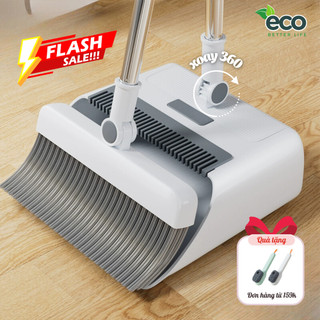 Bộ chổi quét nhà kèm hót rác 3 trong 1 đa năng ECO ,1 chổi quét 1 hót rác 1 chà sàn thiết kế nhỏ gọn