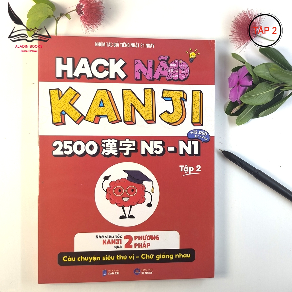 Sách - Hack Não Kanji Tập 2 - Nhớ Siêu Tốc Kanji Qua 2 Phương Pháp -Câu Chuyện Thú Vị - Hộp Quà Tặng