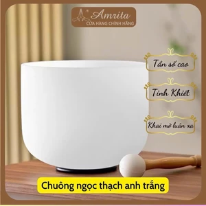 Chuông Ngọc Thạch Anh Trắng - Amrita