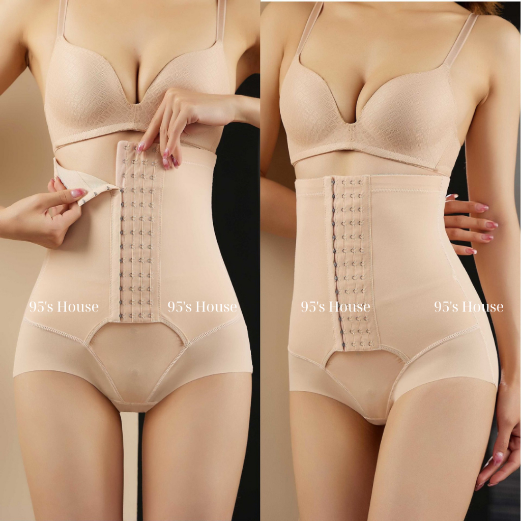Quần Gen Nịt Bụng Nữ Cạp Cao Su Đúc, Đai 4 Nấc Cài, 2 Thanh Chống Cuộn Định Hình Nâng Mông QG16
