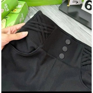 Quần Tregging, Quần Legging Bơ mã 299 KHÔNG LÓT LÔNG Cạp Cao 3 Cúc hàng quàng châu