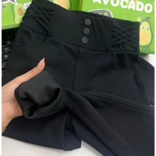 Quần Tregging, Quần Legging Bơ mã 299 KHÔNG LÓT LÔNG Cạp Cao 3 Cúc hàng quàng châu