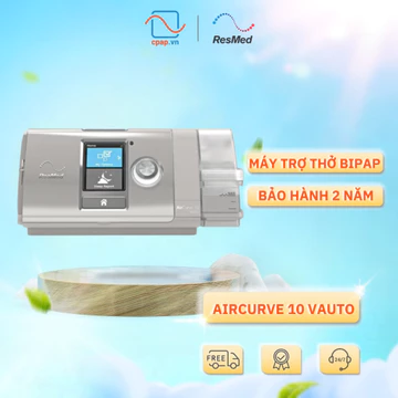 Máy trợ thở AirCurve 10 VAuto - Máy BiPAP ResMed Chính Hãng | 2 mức áp lực, COPD, ngưng thở khi ngủ