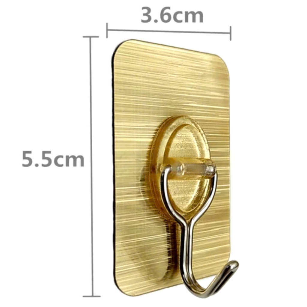 Vỉ MÓC DÁN TƯỜNG SIÊU DÍNH TREO QUẦN ÁO, KHĂN, TÚI XÁCH, VẬT DỤNG NHÀ BẾP, VỈ 9 MÓC CHỮ NHẬT NHỎ GỌN-MA:86MOCDAN