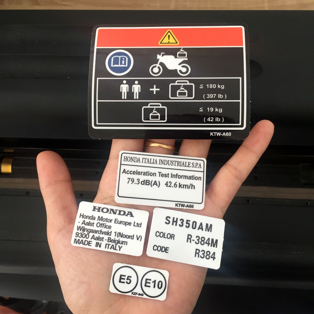 Bộ tem thông số SH 350. Decal dán xe chống nước, không bay màu, dày dặn, sắc nét