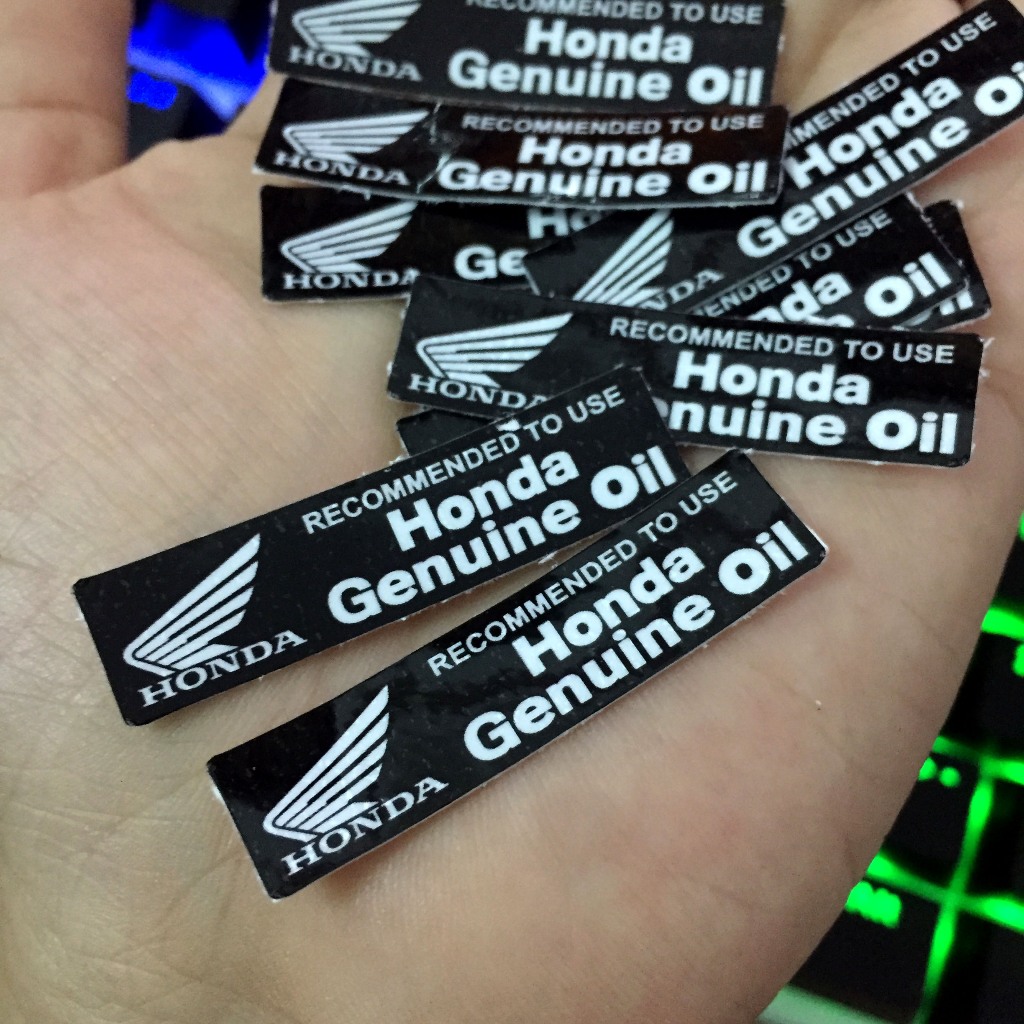 1 Cặp tem Honda Genuine Oil. Tem dán xe thông số SH. Sticker nhỏ, chống nước, không bay màu