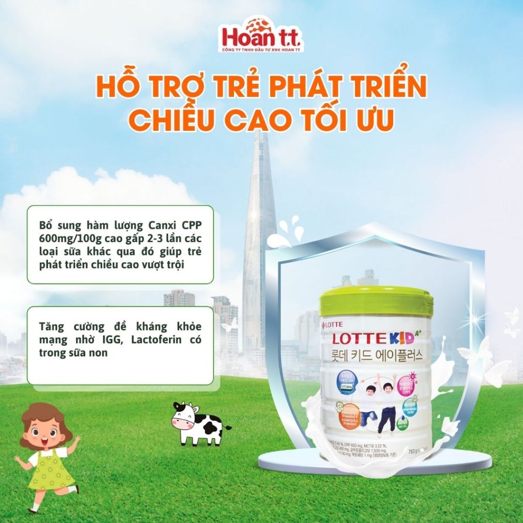 Ảnh Sữa Bò Lotte Kid A+ Phát Triển Chiều Cao Cho Bé - Sữa Bò Bổ Sung Canxi Tăng Cao - Giúp Ổn Định Hệ Tiêu Hóa Của Bé 054 2