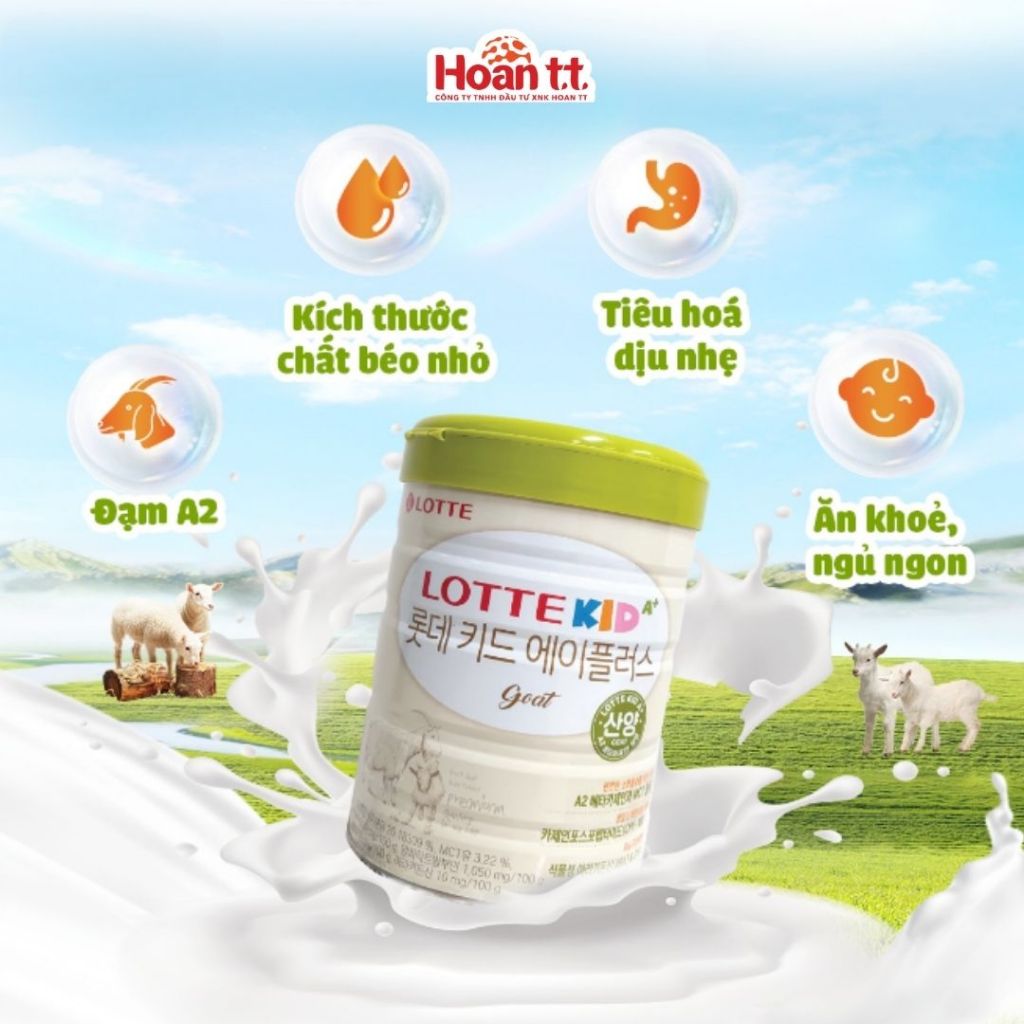 Ảnh Sữa Dê Lotte Kid A+ Tăng Chiều Cao Cho Bé - Sữa Bột Giúp Phát Triển Trí Não Cho Bé Lon 760g 4