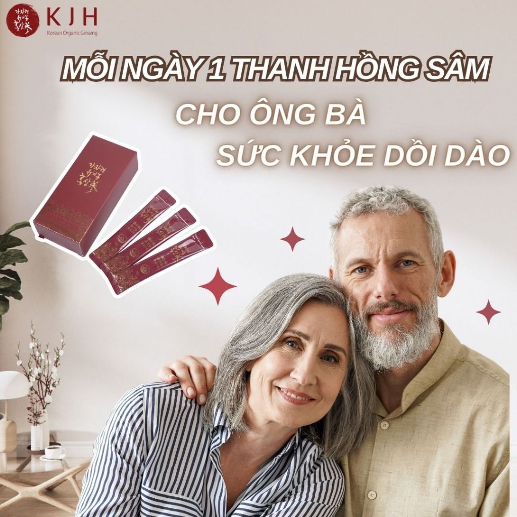 Ảnh Hồng Sâm Hữu Cơ Cải Thiện Sức Khỏe KJH Dạng Stick - Sâm Hàn Quốc  Dành Cho Người Trưởng Thành 3