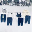 H.M Set bodysuit dài tay kèm quần công tử cho bé yêu hàng xuất xịn