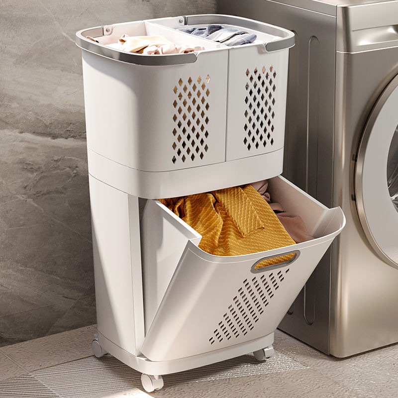 Giỏ đựng quần áo 3 trong 1 X-8528. Giỏ đựng quần áo bẩn có thể tách rời, có bánh xe di chuyển | BigBuy360 - bigbuy360.vn