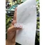 Tờ PROTI-DOMINO chữ trắng in UV nền trong suốt. Decal chống nước. Logo Sticker cao cấp