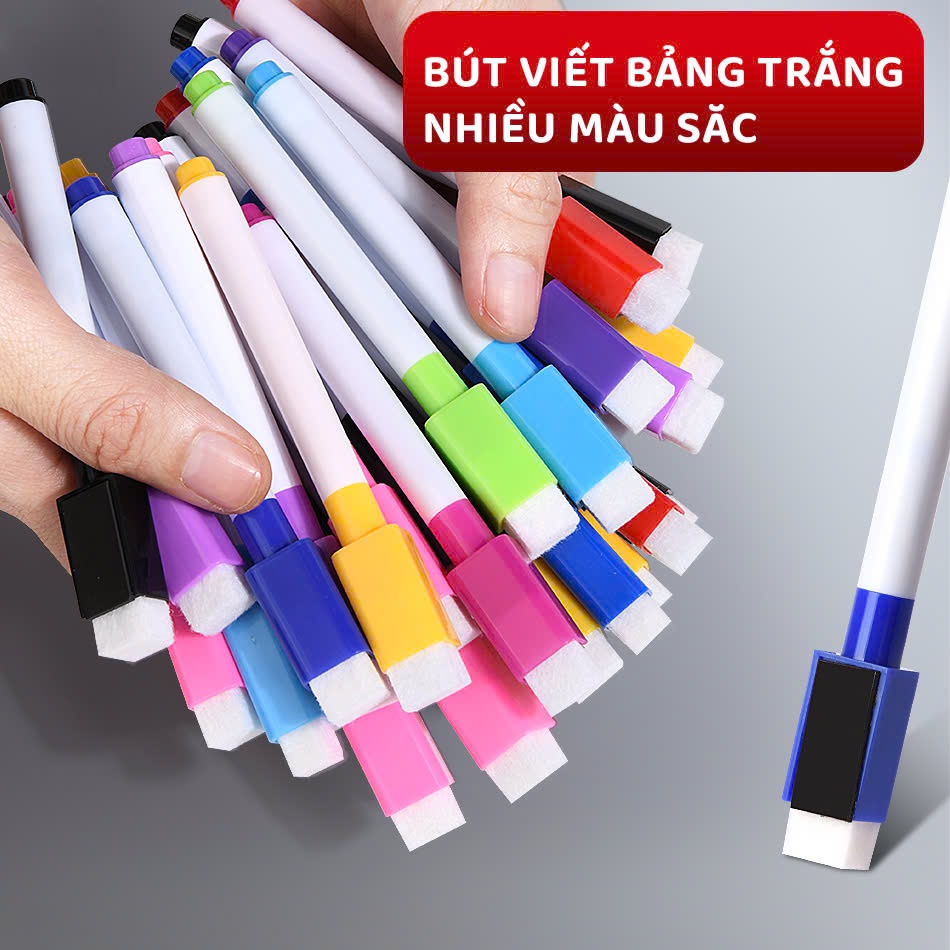 Set Bút Viết Bảng Trắng Có Nam Châm Xóa Được Nhiều Màu Cho Bé Văn Phòng Phẩm Giá Rẻ