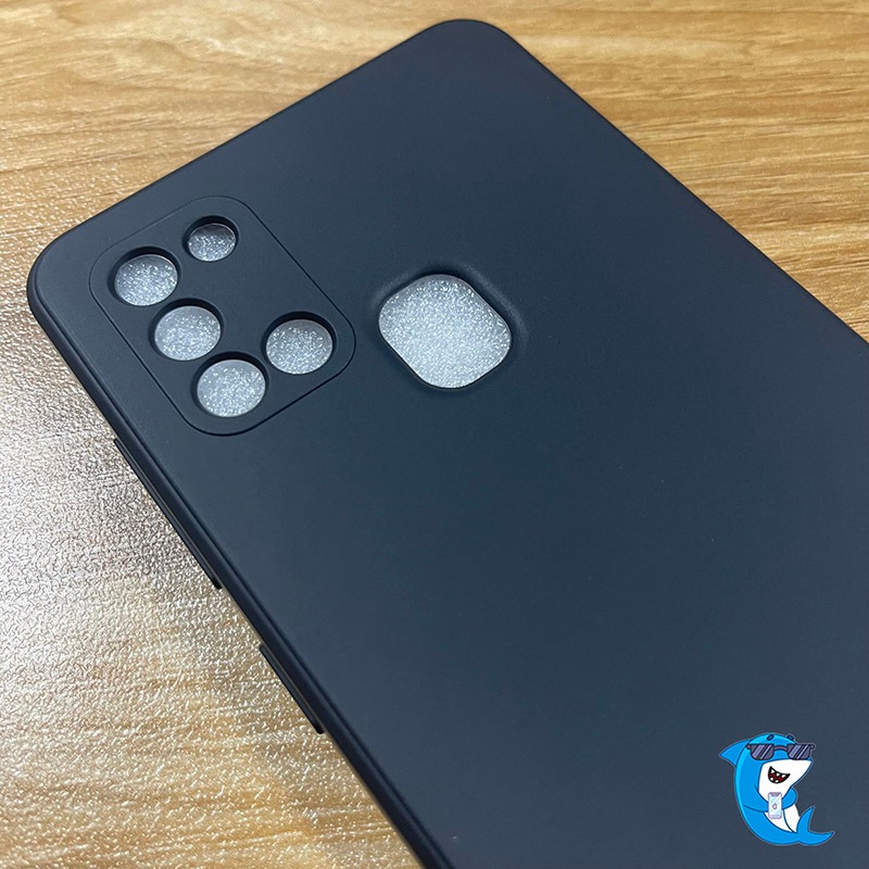 Ốp lưng Samsung A21S cạnh vuông bảo vệ cam nhựa dẻo cao cấp tpu đen bibi glass
