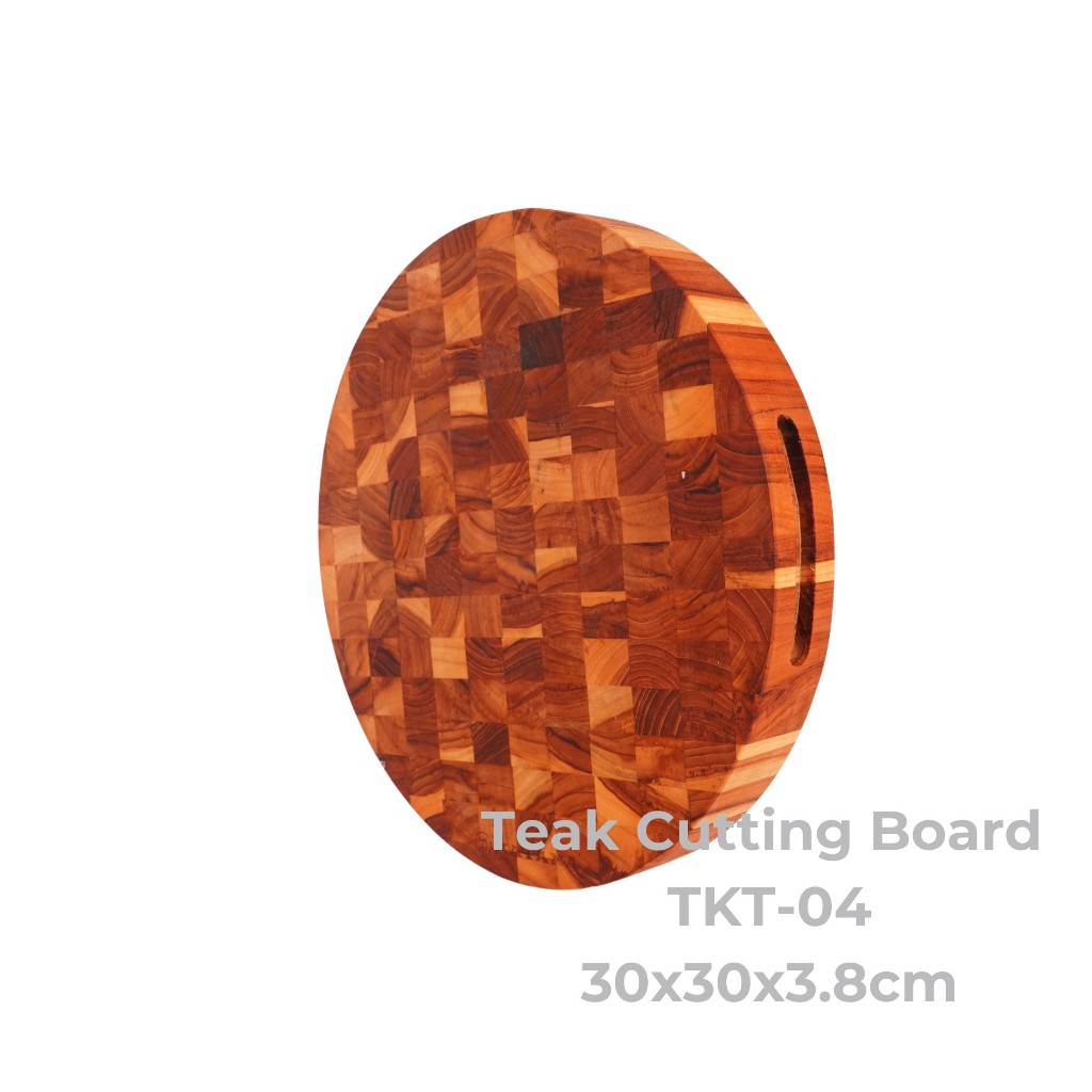 Ảnh Thớt gỗ Teak Cao cấp thương hiệu KATANA - Thớt chặt dày 3.8cm kháng khuẩn, chống nấm mốc, cong vênh 3
