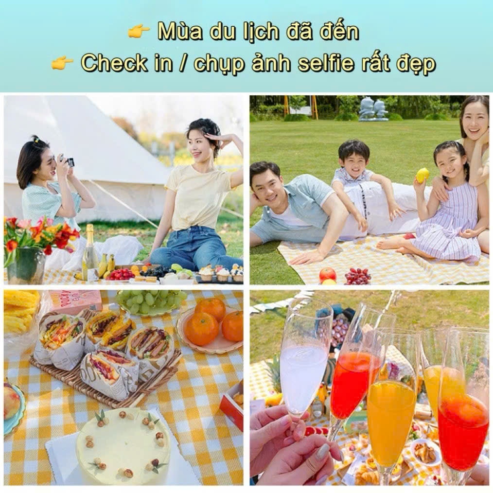 Thảm Du Lịch Gấp Gọn Tiện Lợi Chống Thấm Nước - THẢM PICNIC GẤP GỌN - MÃ: THAM724