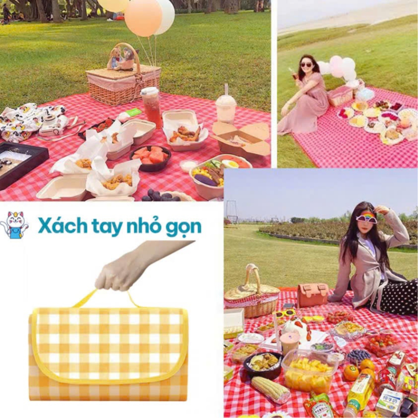 Thảm Du Lịch Gấp Gọn Tiện Lợi Chống Thấm Nước- THẢM PICNIC GẤP GỌN - MÃ: THAM724