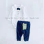 H.M Set bodysuit dài tay kèm quần công tử cho bé yêu hàng xuất xịn